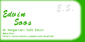 edvin soos business card