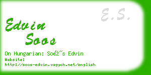 edvin soos business card